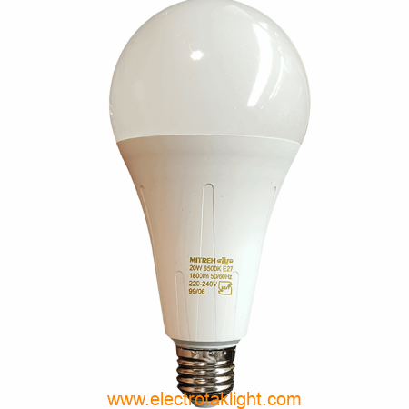 لامپ LED حبابی 12 وات میتره با سرپیچ E27