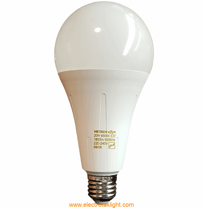 لامپ LED حبابی 15 وات میتره با سرپیچ E27