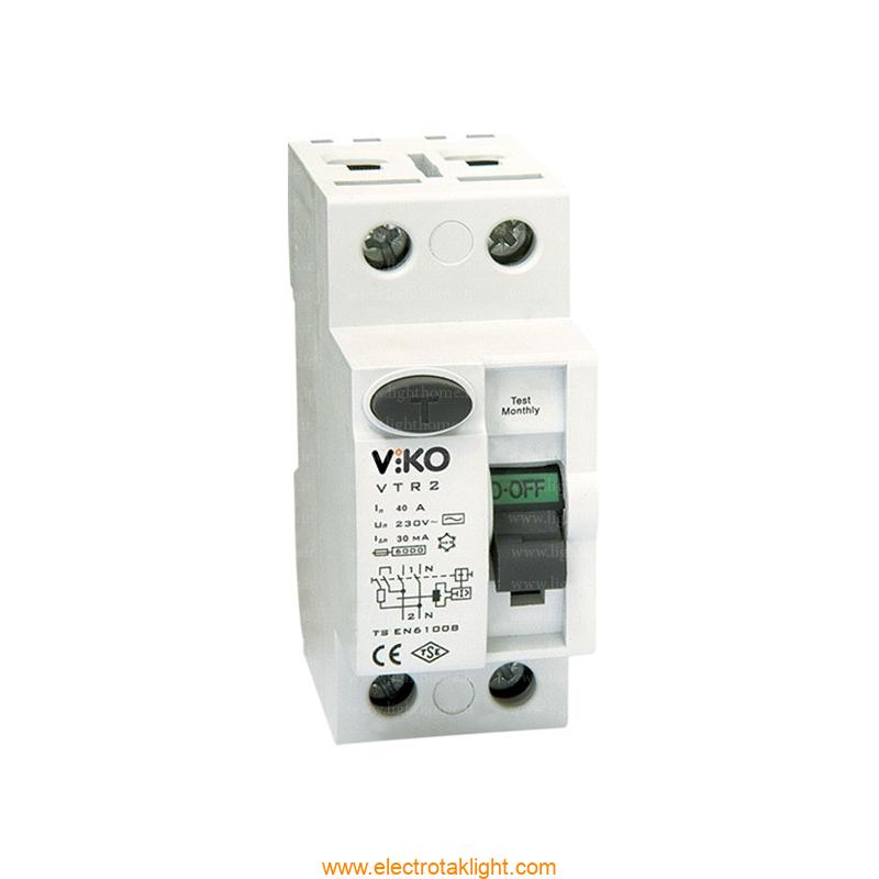 کلید محافظ جان دوپل 40 آمپر 30 میلی آمپر ویکو