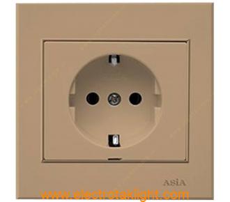 کلید و پریز آسیا الکتریک مدل اریک بژ