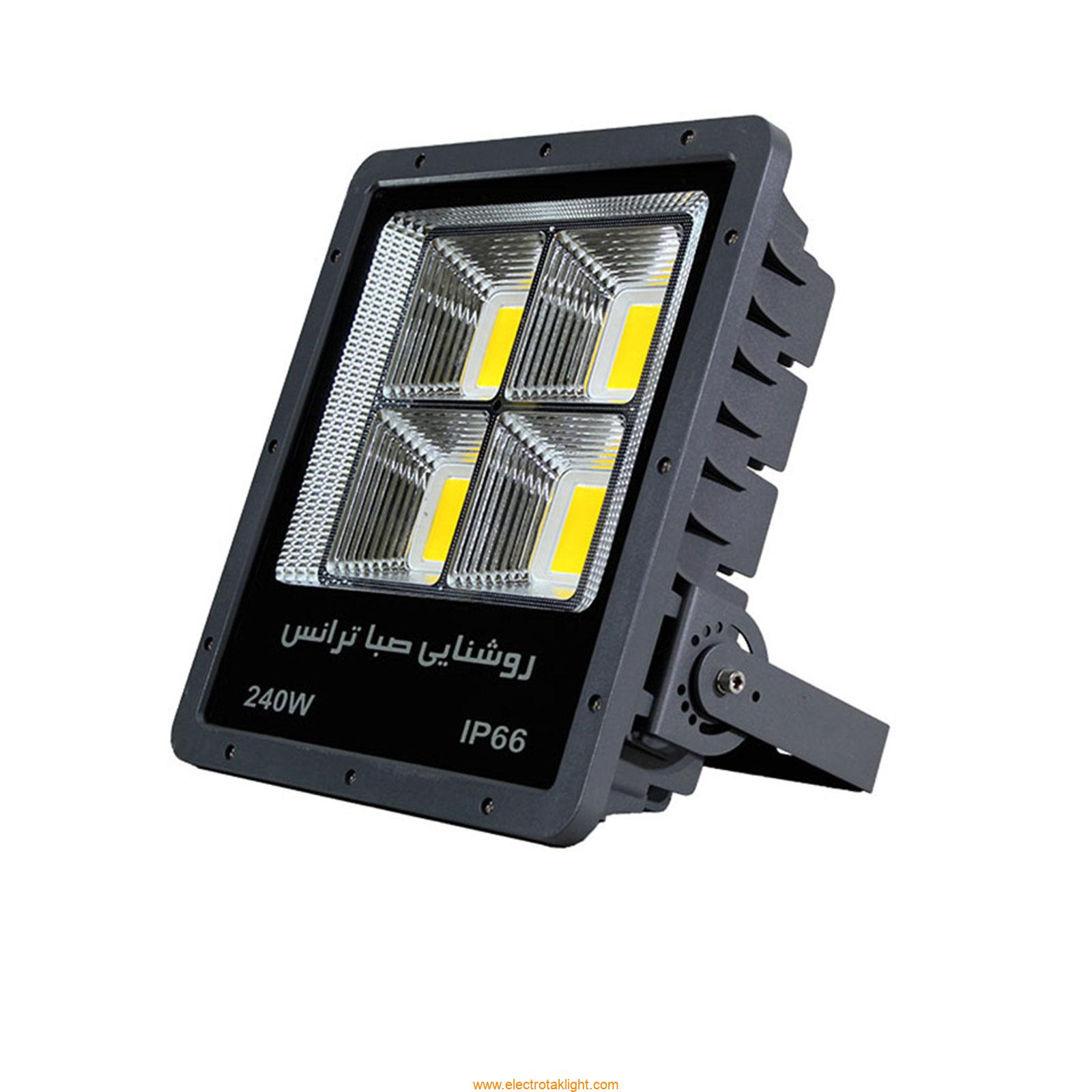 پروژکتور COB LED صبا ترانس 240 وات مدل پنجره ای پروژکتور 240 وات COB صبا ترانس مدل پنجره ای مربع